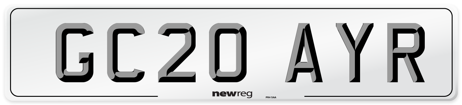 GC20 AYR Number Plate from New Reg